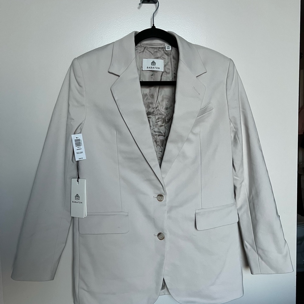 Aritzia Agency Blazer in size 2XS, matte pearl